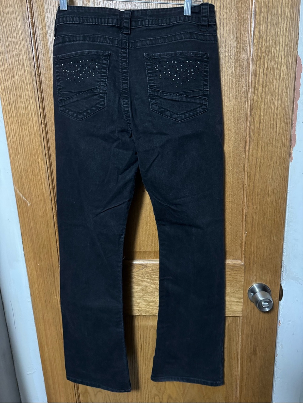 Lee Black Bootcut Jeans with Studded Back Pockets